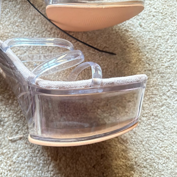 Cape Robbin Stiletto Clear Heels Size 10 - Picture 2 of 6
